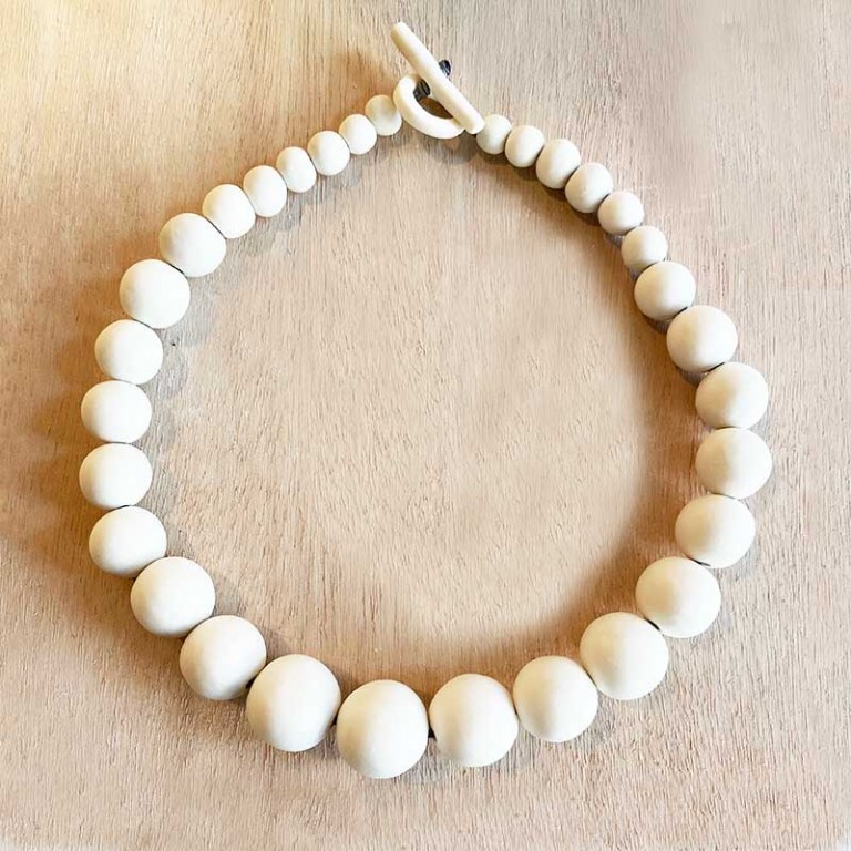Collier Perles Blanches