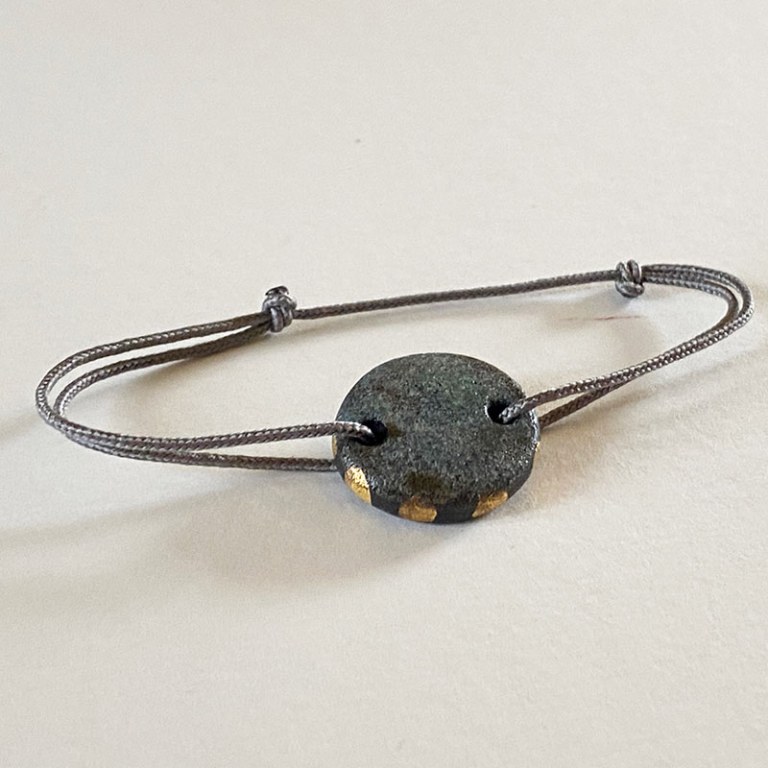 Bracelet Lave gris / or