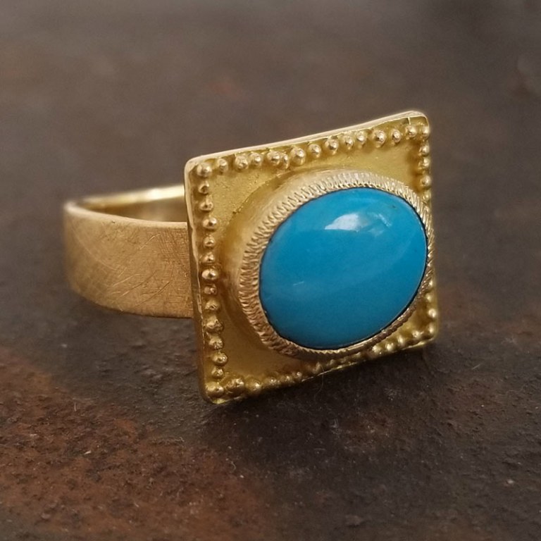 Bague Rectangle Turquoise